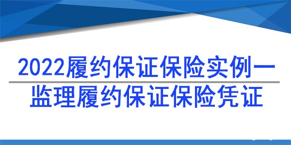 监理项目保险保函,保险保函