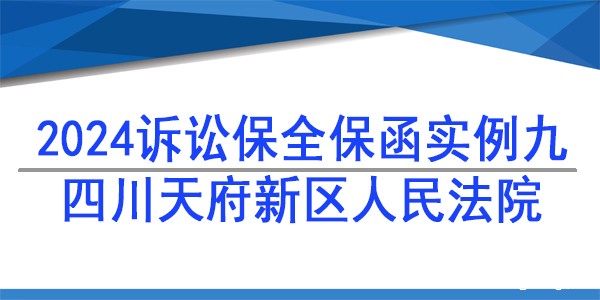 财产保全,四川天府新区人民法院