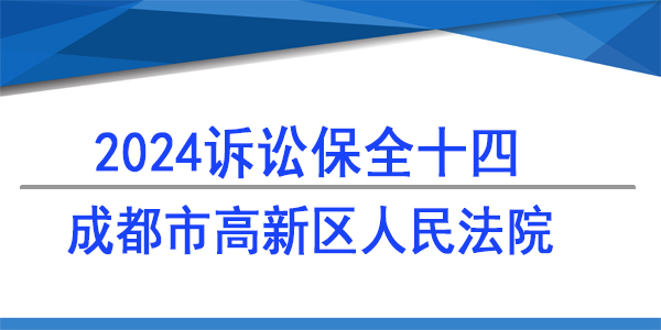成都市高新区人民法院,诉讼保全