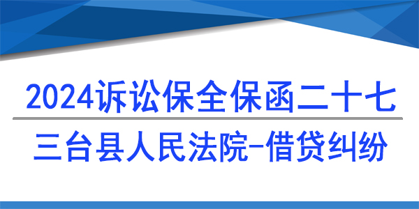 三台县人民法院,诉讼保全,财产保全