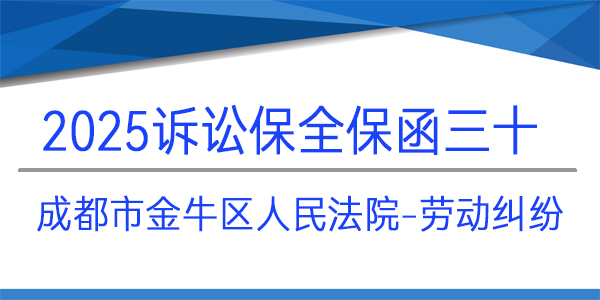 成都市金牛区人民法院,诉讼保全,财产保全