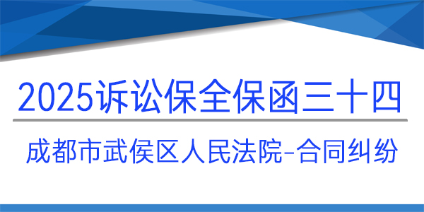 成都市武侯区人民法院,诉讼保全,财产保全